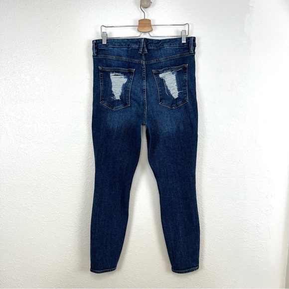 Good American Good Waist Chewed Back Pockets Skinny Jeans Sz 15 - Picture 5 of 8